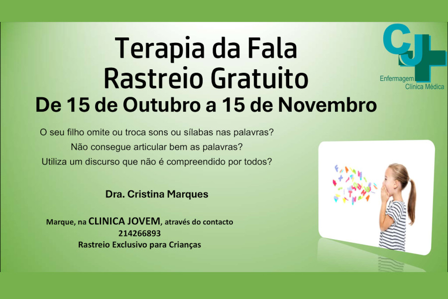 Rastreio terapia da fala